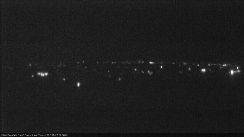 Lake Travis webcam, January 26, 2017 11:35 PM CT