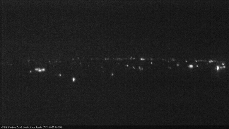 Lake Travis webcam, January 26, 2017 11:40 PM CT