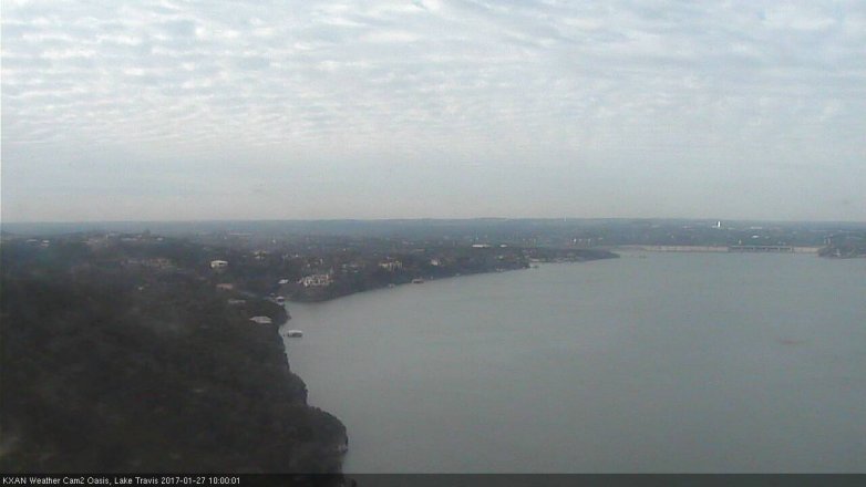 Lake Travis webcam, January 27, 2017 9:05 AM CT