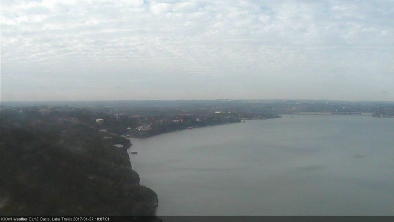 Lake Travis webcam, January 27, 2017 9:15 AM CT