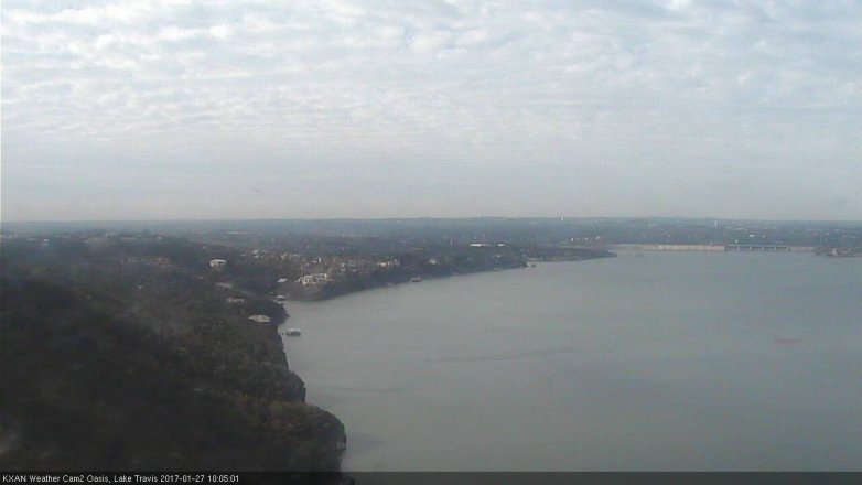 Lake Travis webcam, January 27, 2017 9:35 AM CT