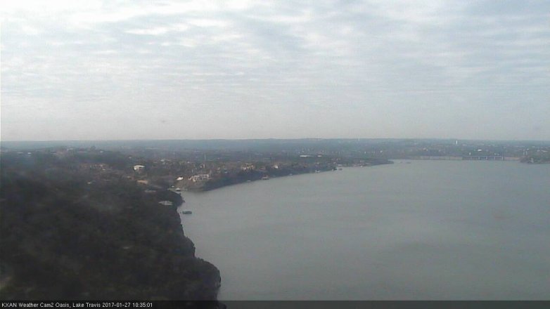 Lake Travis webcam, January 27, 2017 9:50 AM CT