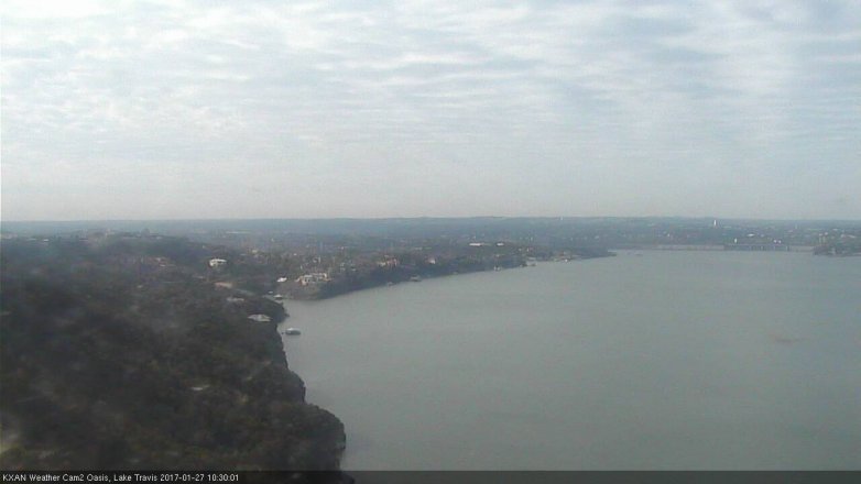 Lake Travis webcam, January 27, 2017 10:00 AM CT