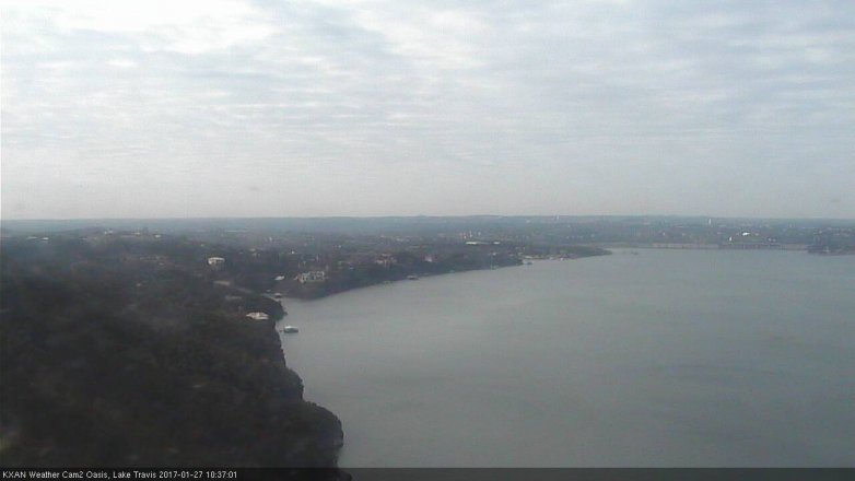 Lake Travis webcam, January 27, 2017 10:05 AM CT