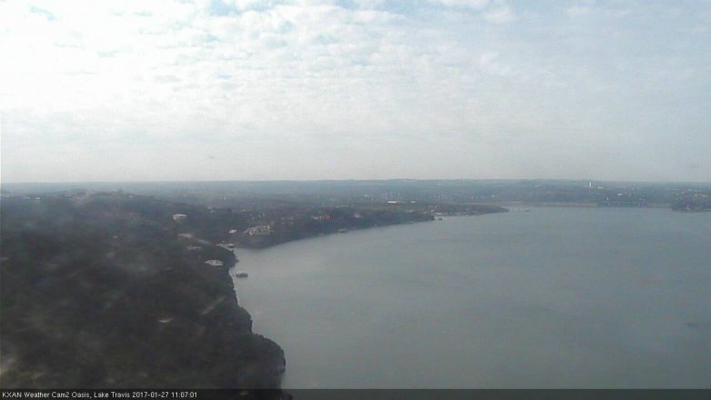 Lake Travis webcam, January 27, 2017 10:10 AM CT