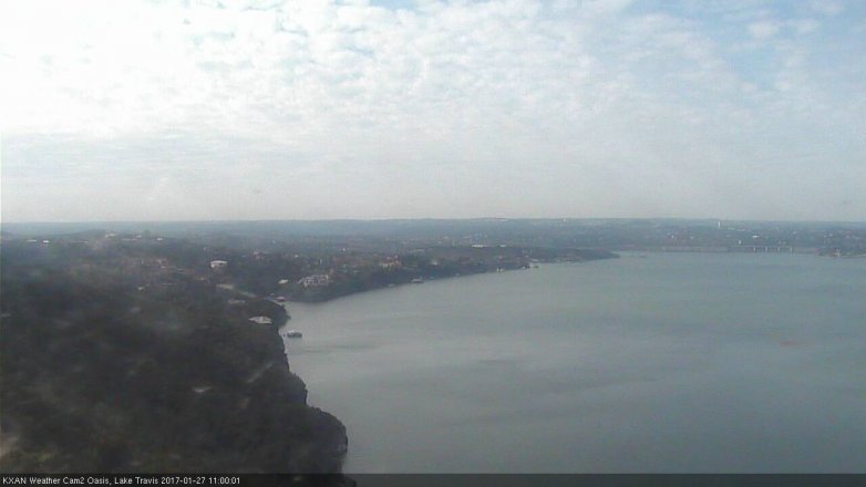 Lake Travis webcam, January 27, 2017 10:20 AM CT