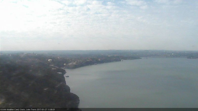Lake Travis webcam, January 27, 2017 10:30 AM CT