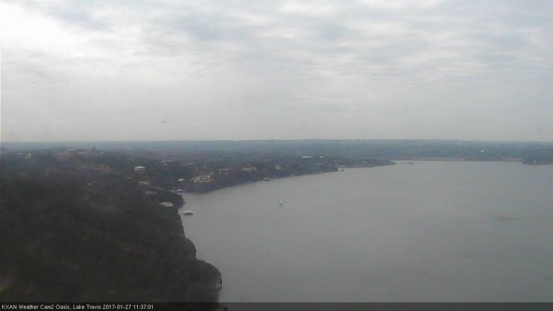Lake Travis webcam, January 27, 2017 10:40 AM CT