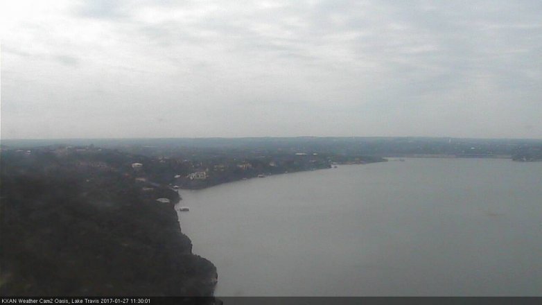 Lake Travis webcam, January 27, 2017 10:45 AM CT