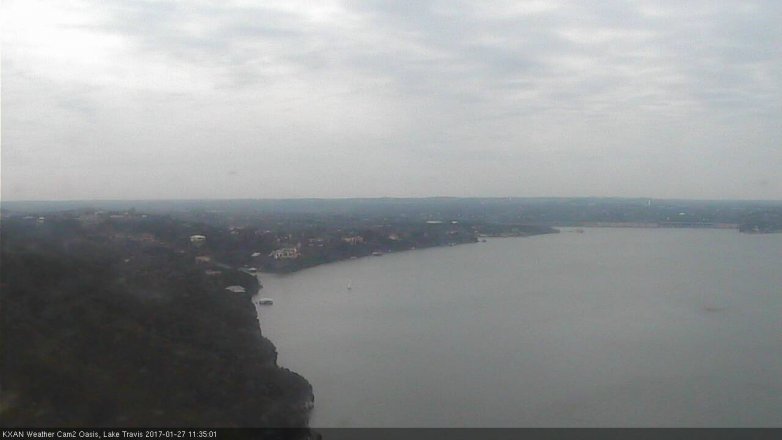 Lake Travis webcam, January 27, 2017 10:55 AM CT