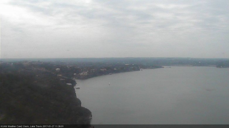 Lake Travis webcam, January 27, 2017 11:05 AM CT
