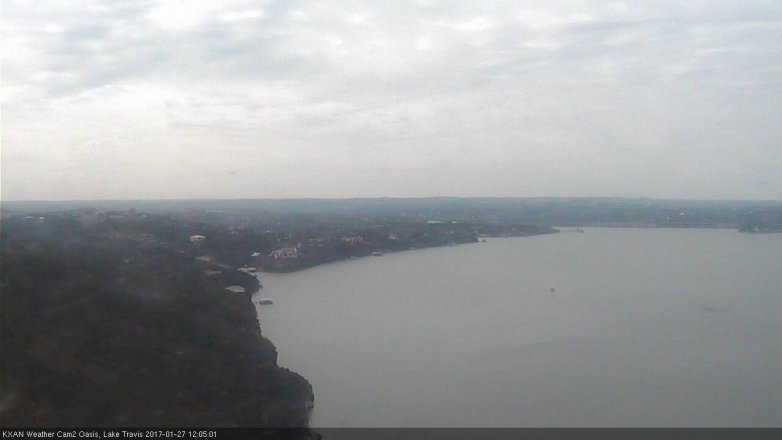 Lake Travis webcam, January 27, 2017 11:10 AM CT