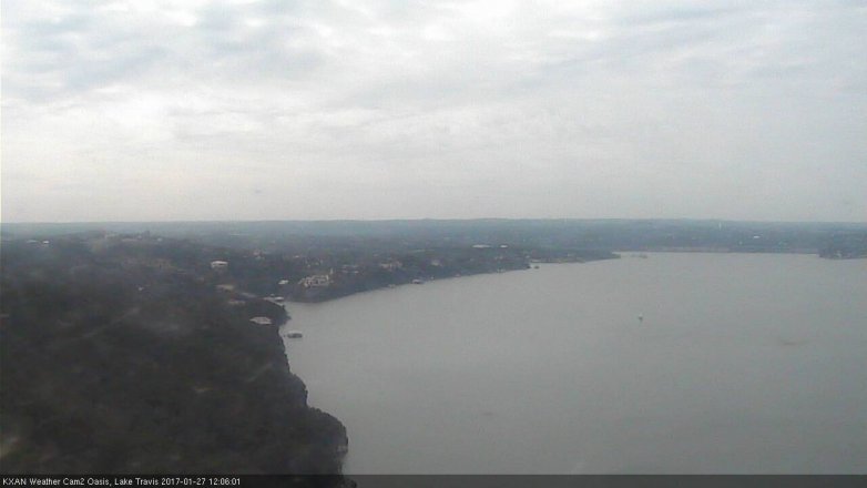 Lake Travis webcam, January 27, 2017 11:20 AM CT