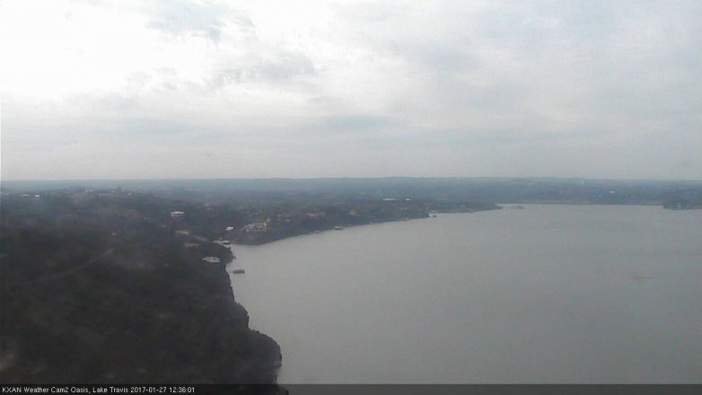 Lake Travis webcam, January 27, 2017 12:00 PM CT