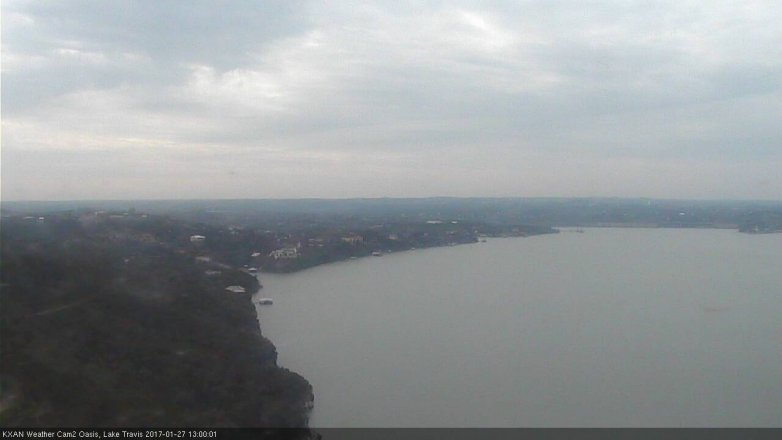 Lake Travis webcam, January 27, 2017 12:05 PM CT