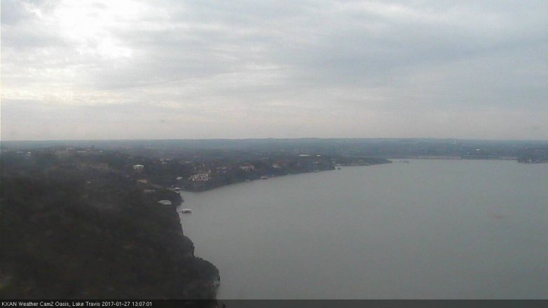 Lake Travis webcam, January 27, 2017 12:20 PM CT