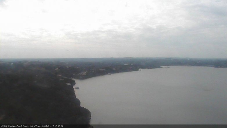 Lake Travis webcam, January 27, 2017 12:35 PM CT