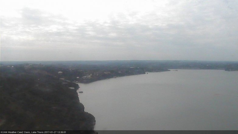 Lake Travis webcam, January 27, 2017 12:40 PM CT