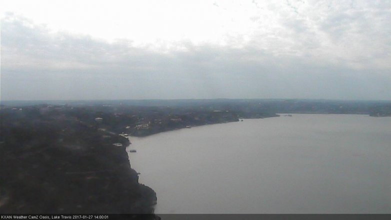 Lake Travis webcam, January 27, 2017 1:10 PM CT