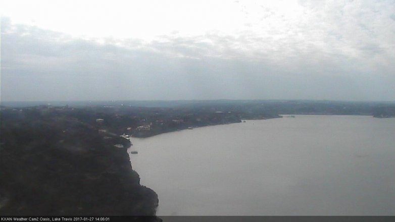 Lake Travis webcam, January 27, 2017 1:15 PM CT