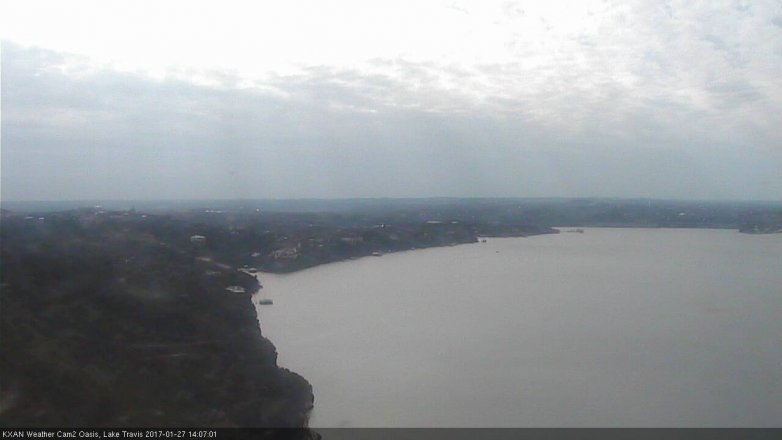 Lake Travis webcam, January 27, 2017 1:35 PM CT