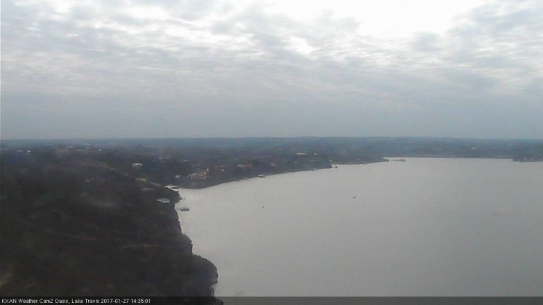 Lake Travis webcam, January 27, 2017 1:55 PM CT