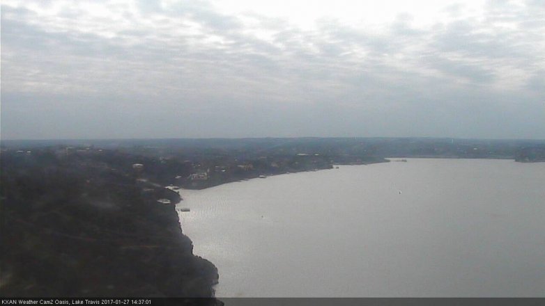 Lake Travis webcam, January 27, 2017 2:05 PM CT