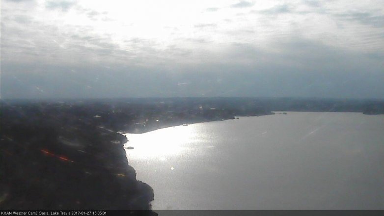 Lake Travis webcam, January 27, 2017 2:20 PM CT
