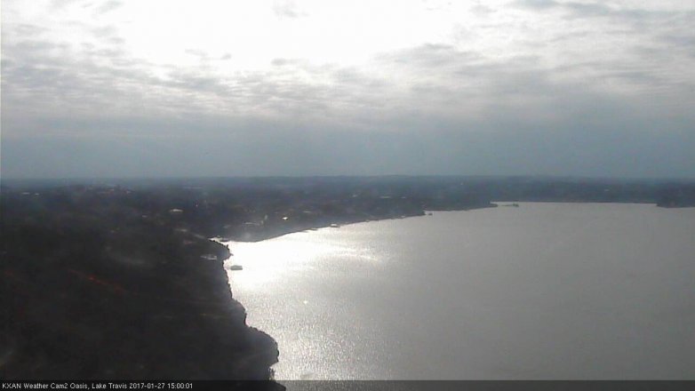 Lake Travis webcam, January 27, 2017 2:25 PM CT