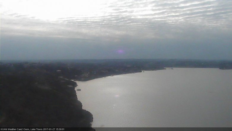 Lake Travis webcam, January 27, 2017 2:35 PM CT