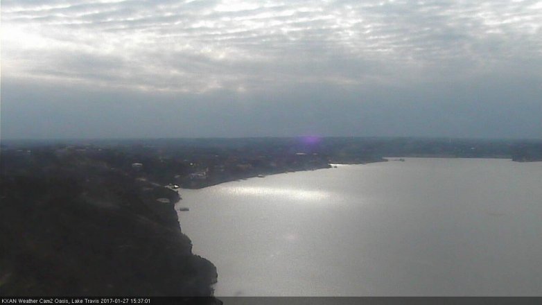 Lake Travis webcam, January 27, 2017 2:50 PM CT
