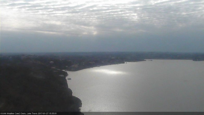 Lake Travis webcam, January 27, 2017 3:00 PM CT