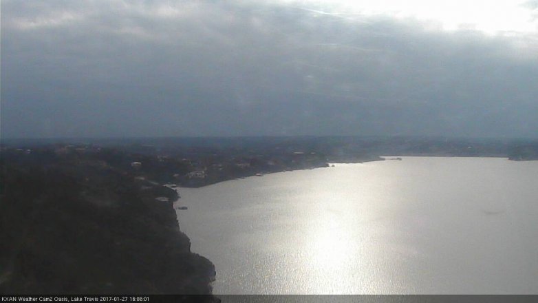 Lake Travis webcam, January 27, 2017 3:10 PM CT