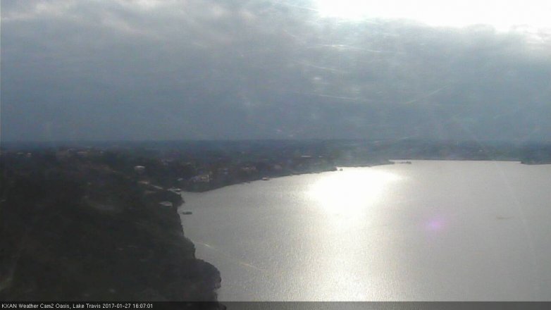 Lake Travis webcam, January 27, 2017 3:20 PM CT