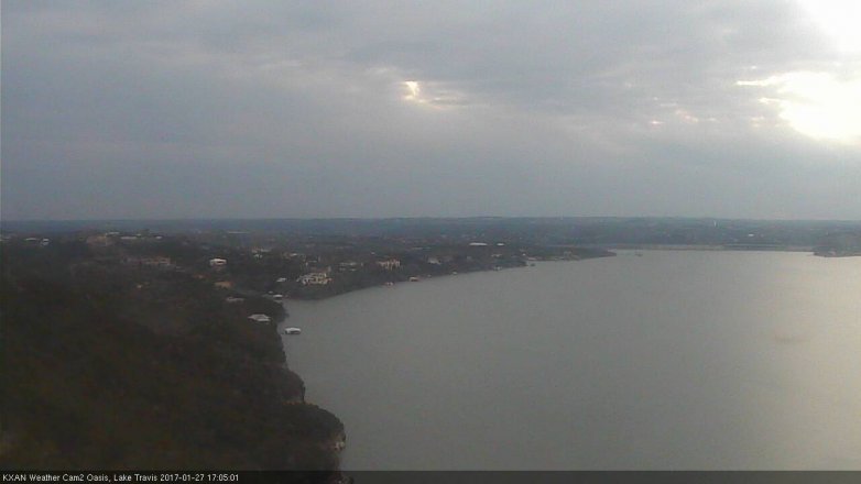 Lake Travis webcam, January 27, 2017 4:30 PM CT