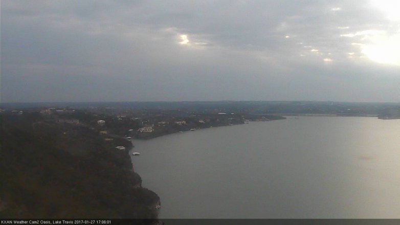 Lake Travis webcam, January 27, 2017 4:35 PM CT