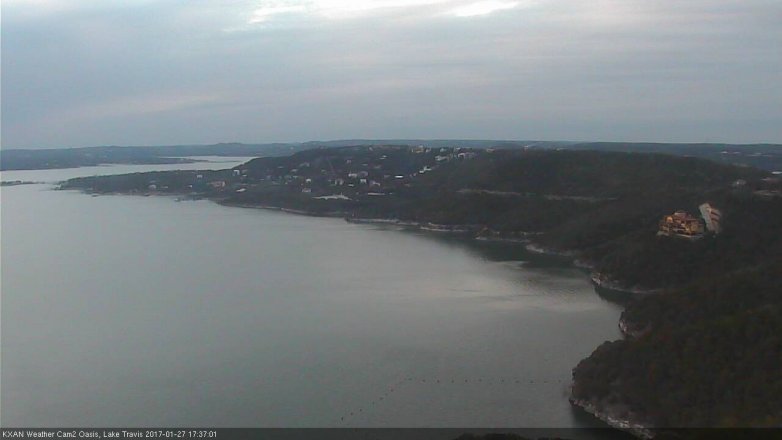 Lake Travis webcam, January 27, 2017 4:40 PM CT