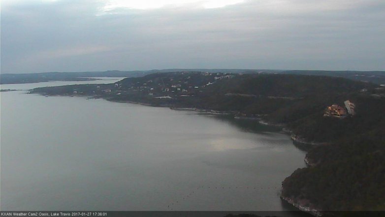 Lake Travis webcam, January 27, 2017 4:50 PM CT