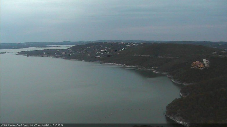 Lake Travis webcam, January 27, 2017 5:10 PM CT