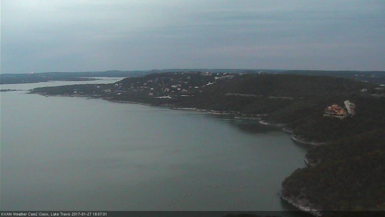 Lake Travis webcam, January 27, 2017 5:20 PM CT