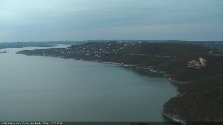 Lake Travis webcam, January 27, 2017 5:30 PM CT