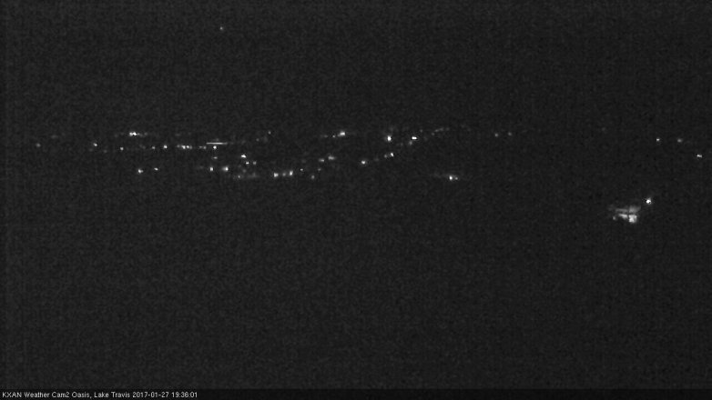 Lake Travis webcam, January 27, 2017 6:50 PM CT