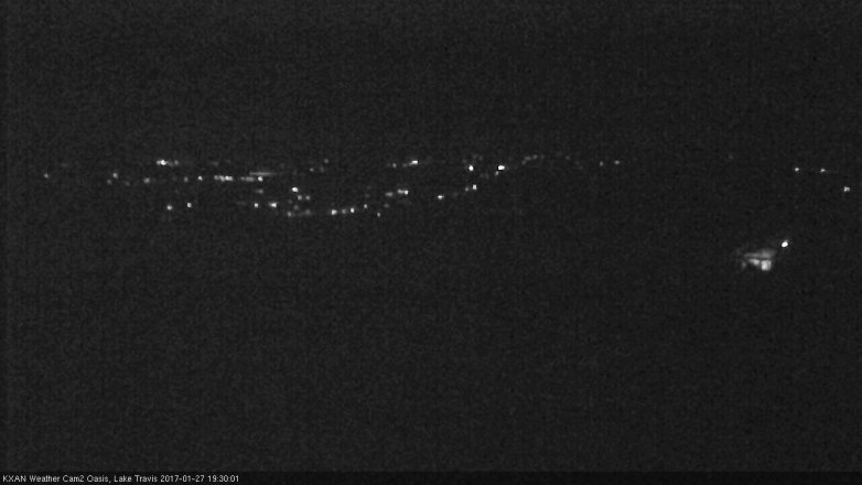 Lake Travis webcam, January 27, 2017 7:00 PM CT