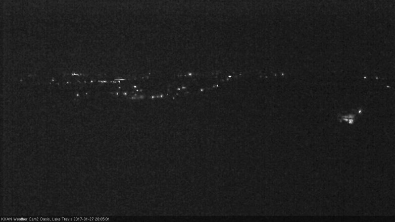 Lake Travis webcam, January 27, 2017 7:20 PM CT