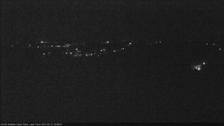 Lake Travis webcam, January 27, 2017 7:35 PM CT