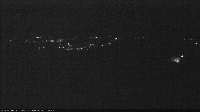 Lake Travis webcam, January 27, 2017 8:00 PM CT