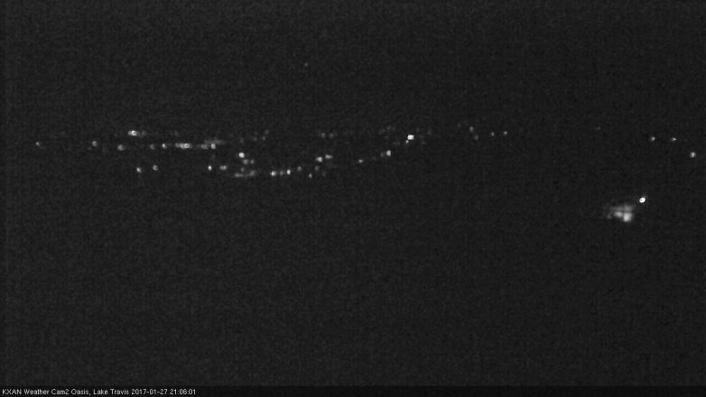 Lake Travis webcam, January 27, 2017 8:30 PM CT