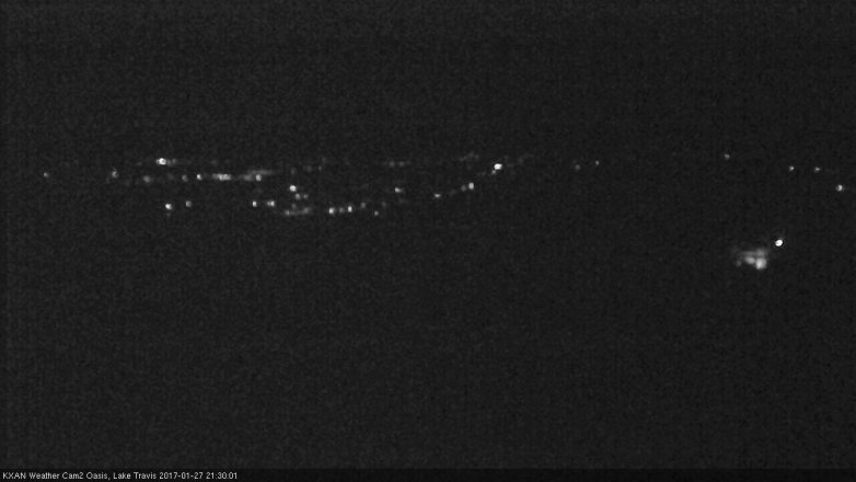 Lake Travis webcam, January 27, 2017 8:45 PM CT