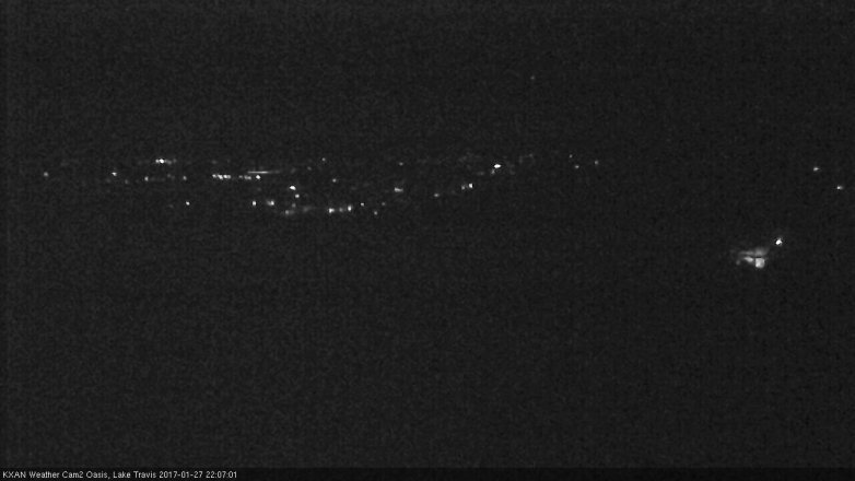 Lake Travis webcam, January 27, 2017 9:20 PM CT