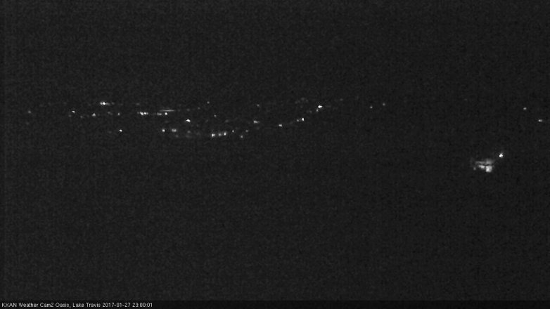 Lake Travis webcam, January 27, 2017 10:20 PM CT
